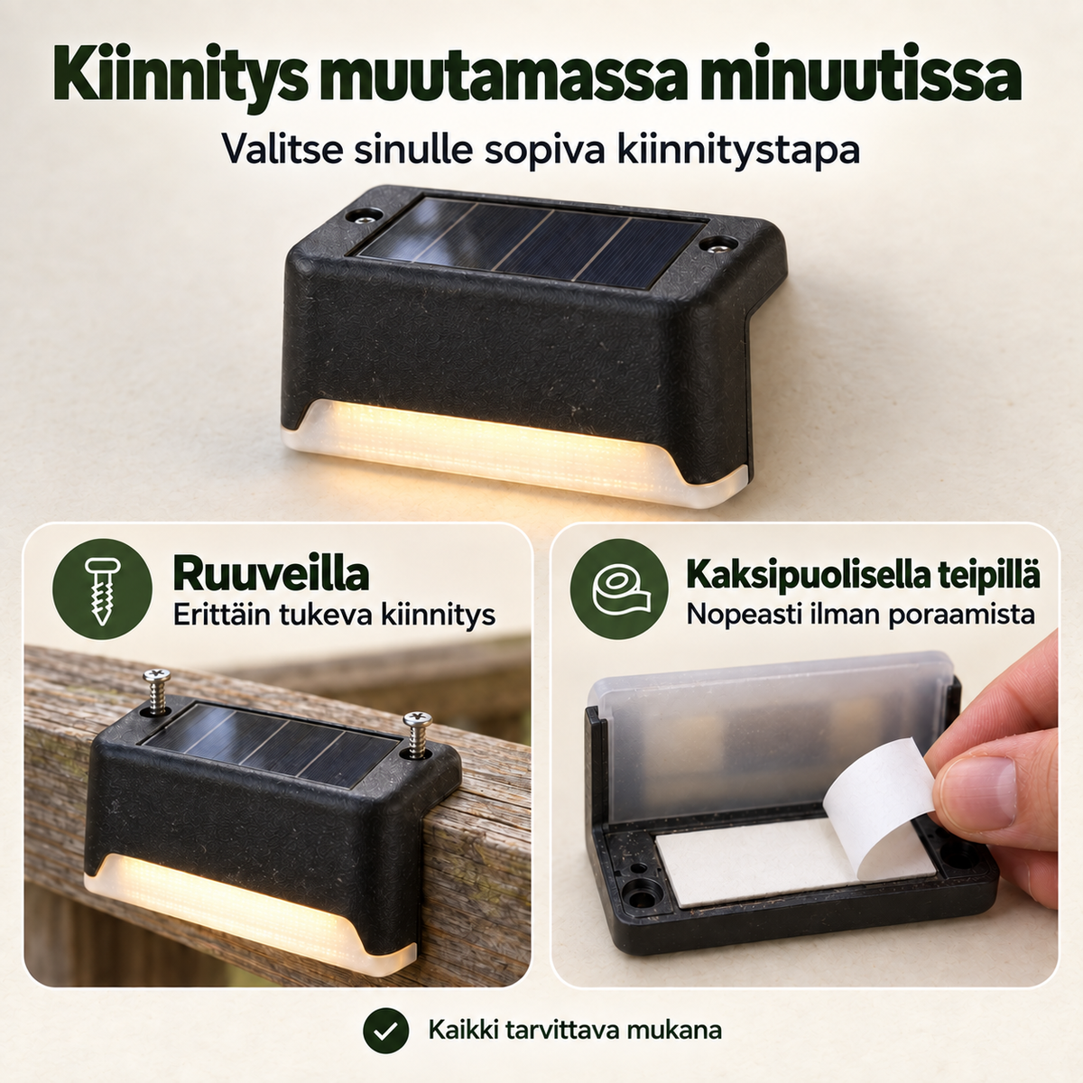Solcelledrevet Kantbelysning-FN