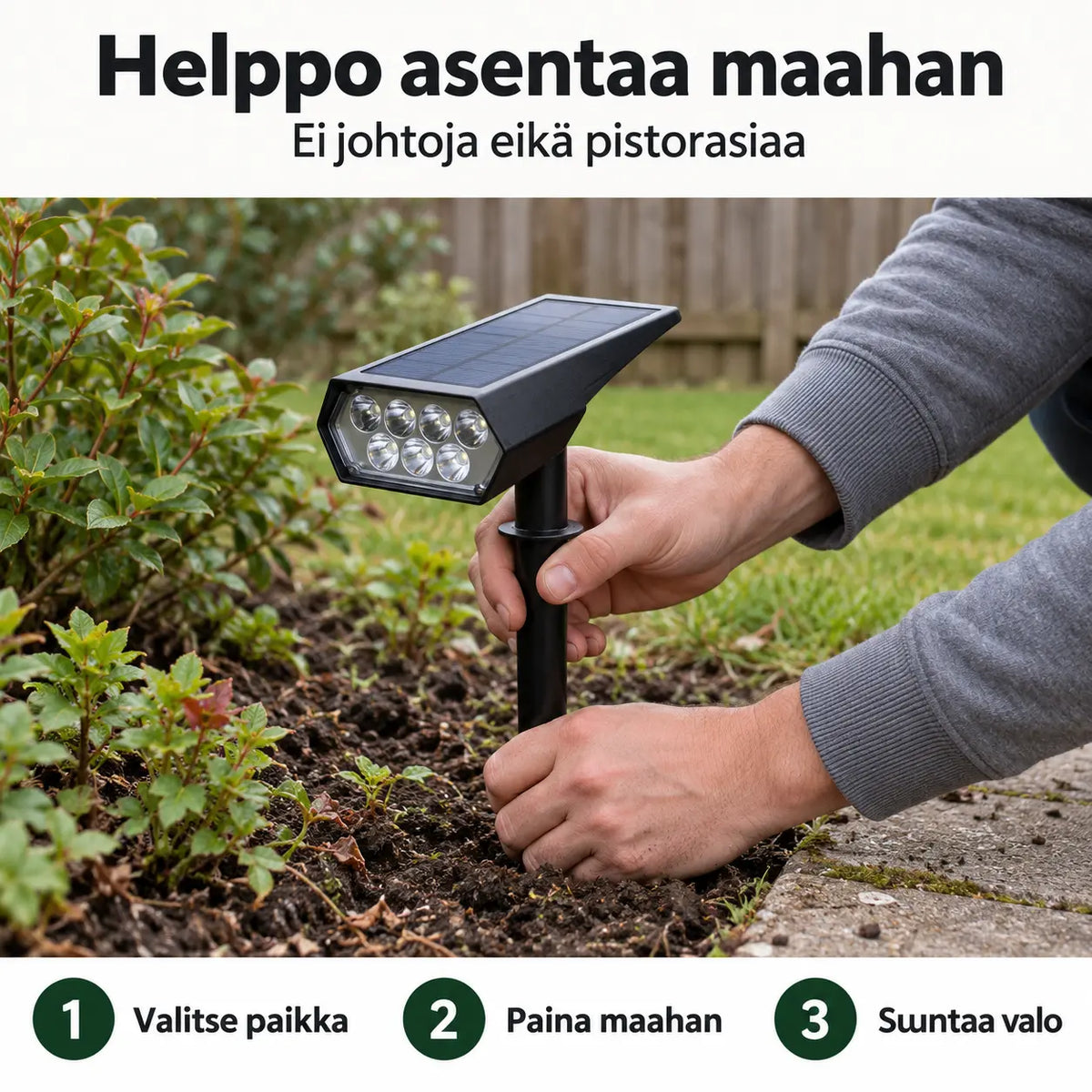 NOVA – Solcellsdriven Trädgårdsspot-FN