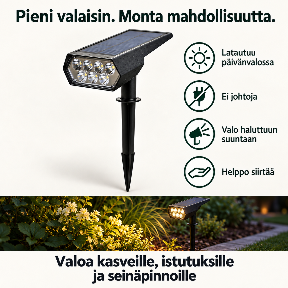 NOVA – Solcellsdriven Trädgårdsspot-FN